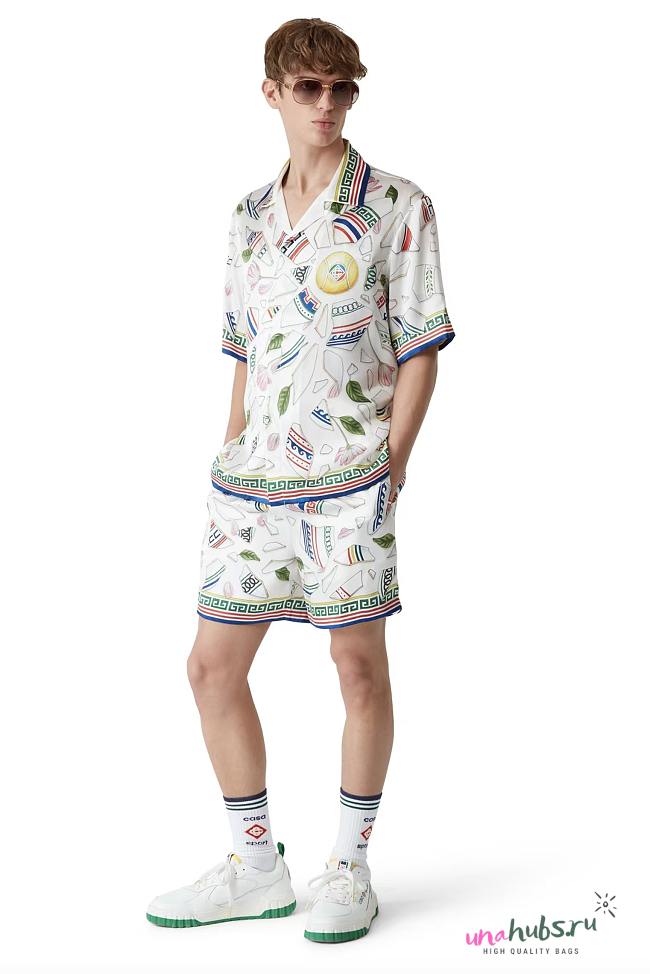 CASABLANCA Le Vase Brise Silk Shorts | Casablanca Paris - 1