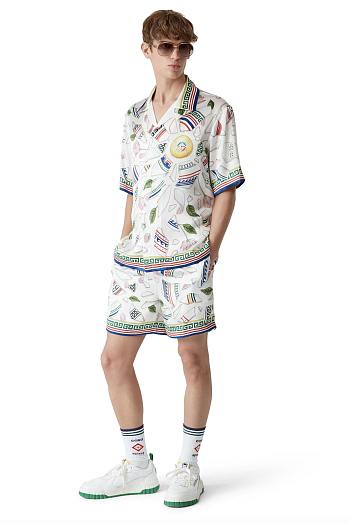 CASABLANCA Le Vase Brise Silk Shorts | Casablanca Paris