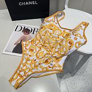 Dolce & gabbana One-piece swimsuit with yellow majolica print - 5