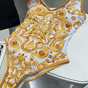 Dolce & gabbana One-piece swimsuit with yellow majolica print - 3