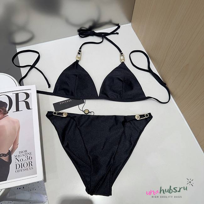 Versace Triangle bikini in Black - 1
