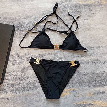 Celine Black Triomphe Bikini
