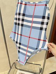Burberry check-print Asymmetric one-piece blue - 5