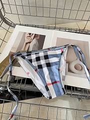 	 Burberry check-print Asymmetric bikini blue - 3