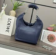 Loewe Small Squeeze Bag In Mellow Nappa Lambskin Blue 29x10.5x24cm - 2