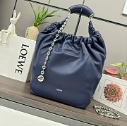Loewe Squeeze Bag In Mellow Nappa Lambskin Blue 24x13.5x33cm - 1