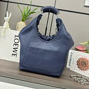 Loewe Squeeze Bag In Mellow Nappa Lambskin Blue 24x13.5x33cm - 4