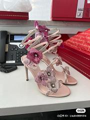Rene Caovilla Crystal Embellished satin heels - 1