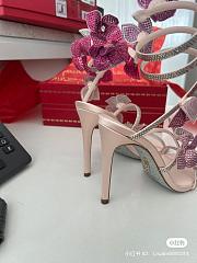 Rene Caovilla Crystal Embellished satin heels - 4