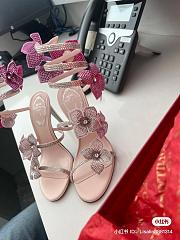 Rene Caovilla Crystal Embellished satin heels - 2