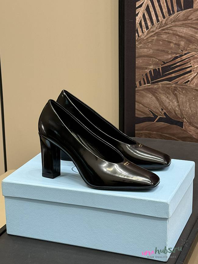 Prada 85mm Leather Pumps - 1