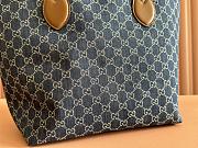 Gucci Totissima tote bag in blue denim - 30.5x 28x 27CM - 3