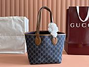 	 Gucci Totissima tote bag in blue denim - 22x 19x 18CM - 1