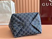 	 Gucci Totissima tote bag in blue denim - 22x 19x 18CM - 5