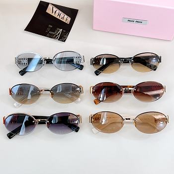 Miu Miu Round Frameless Sunglasses