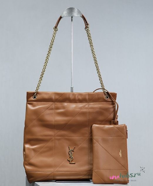 YSL Jamie 4.3 Pochon Bag in Brown - 38x33x2cm - 1