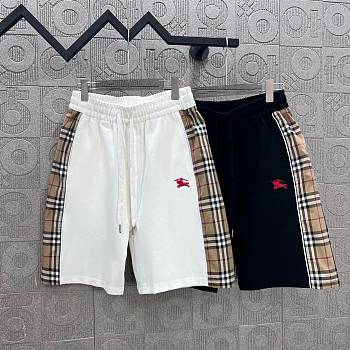 Burberry Vintage Check Panel Cotton Shorts 