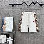 Burberry Vintage Check Panel Cotton Shorts  - 4