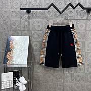 Burberry Vintage Check Panel Cotton Shorts  - 3