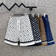 Louis Vuitton 3D Monogram Stripe Accent Pajama Shorts - 1
