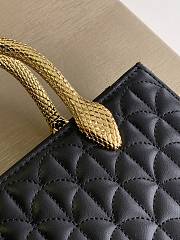 Bvlgari Serpentine Black Duo Top Handle - 21.5 X 15 X 6cm - 2