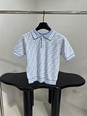 Fendi Junior jersey polo shirt Cotton Light blue - 1