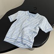 Fendi Junior jersey polo shirt Cotton Light blue - 5