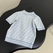 Fendi Junior jersey polo shirt Cotton Light blue - 4