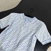 Fendi Junior jersey polo shirt Cotton Light blue - 3