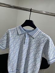 Fendi Junior jersey polo shirt Cotton Light blue - 2