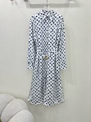 Louis Vuitton Women White blue Monogram Dress - 1