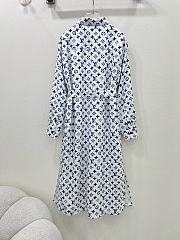 Louis Vuitton Women White blue Monogram Dress - 2