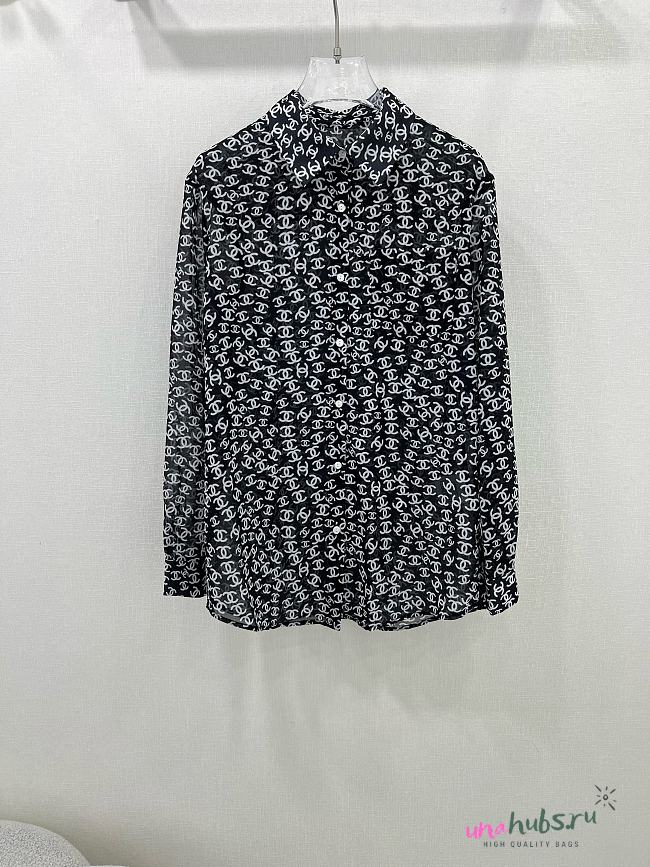 Chanel Black Shirt CC Logo  - 1