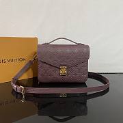 Louis Vuitton Pochette Métis Monogram Burgundy Leather Bag 5 x 19 x 7 cm - 1