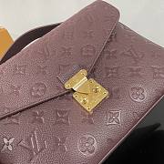 Louis Vuitton Pochette Métis Monogram Burgundy Leather Bag 5 x 19 x 7 cm - 5