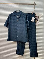 Dior Men Dark Blue Silk Set - 1