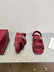 Gucci Women's strappy sandal in Rosso Ancora - 3