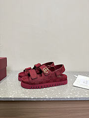 Gucci Women's strappy sandal in Rosso Ancora - 2