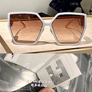 Dior White Big Sunglasses - 5