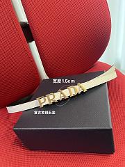 	 Prada Saffiano White Leather 1.5cm - 1