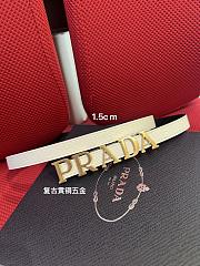 	 Prada Saffiano White Leather 1.5cm - 2