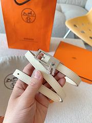 	 Hermes Women 1.5cm White Saffiano Leather - 2