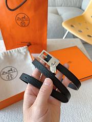 	 Hermes Women 1.5cm Black Saffiano Leather - 1