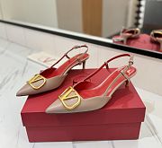 Valentino VLOGO SIGNATURE CALFSKIN SLINGBACK PUMP 40MM  - 5