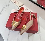 Valentino VLOGO SIGNATURE CALFSKIN SLINGBACK PUMP 40MM  - 3