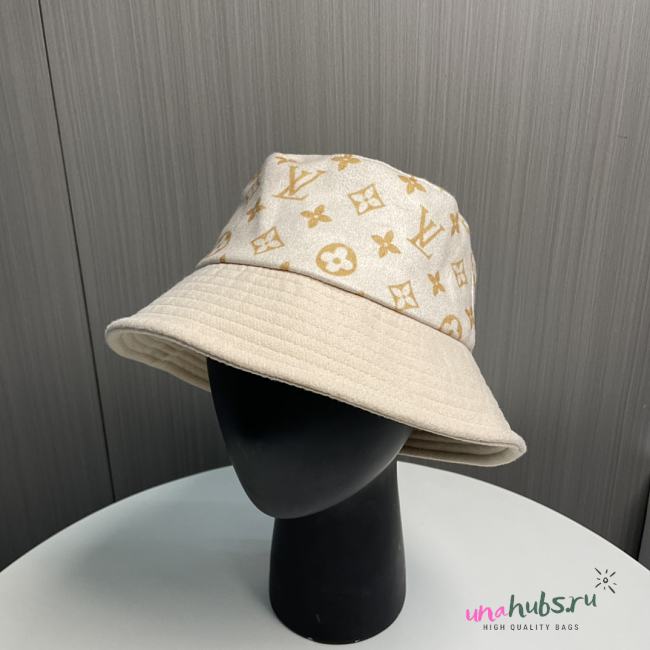 Louis Vuitton Monogram Beige Bucket Hat - 1