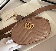 	 Gucci marmont mini belt bag in nude - 18x11x5cm - 1