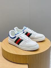 Gucci White Web Sneakers - 1