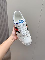 Gucci White Web Sneakers - 5