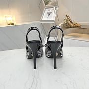 Versace Medusa 95 embellished slingback pumps in black  - 6